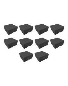Kit 10 Caixa Protetora Balun Retangular Preta 9x9cm - Acton