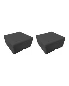 Kit 2 Caixa Protetora Balun Retangular Preta 9x9cm - Acton