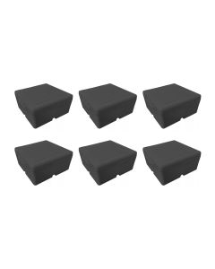 Kit 6 Caixa Balun de Passagem para Cftv Retangular Preta 9x9cm - Acton